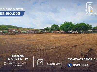 Terreno en venta en Carretera Nueva León, Managua – 4,527 varas²