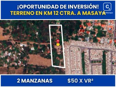 Terreno en venta en Carretera Masaya, Managua – 14,298 m²