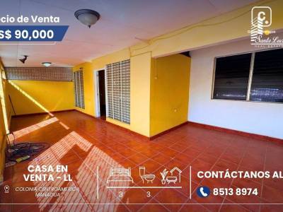 Casa en venta en Colonia Centro América, Managua – 3 hab, 263 varas²