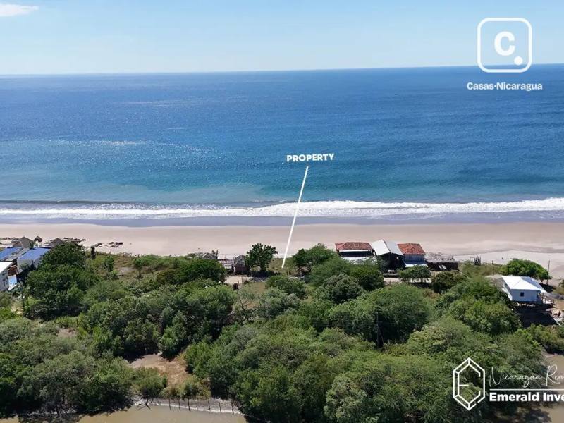 Dos lotes combinados de 1,095 m², uno frente a playa, en Popoyo, Tola