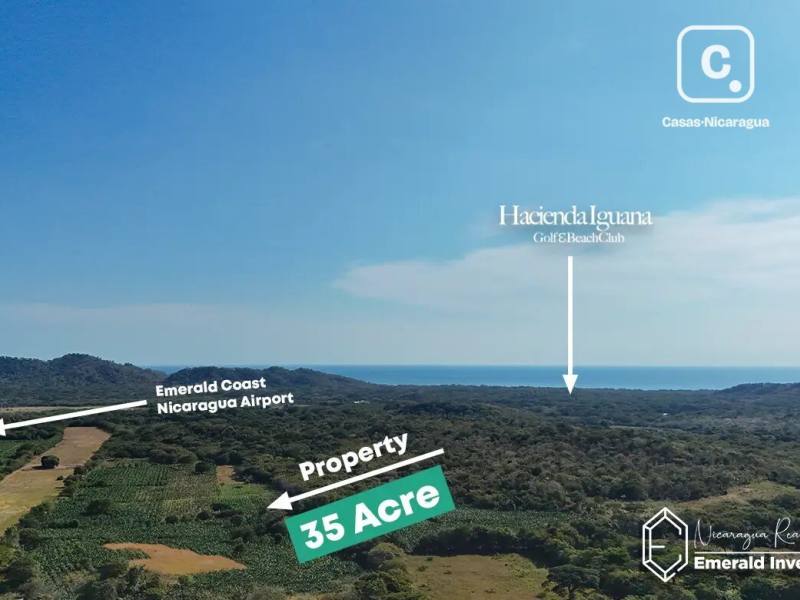 Terreno de 141,640 m² (35 acres) con vista al mar y montaña cerca de Hacienda Iguana, Tola