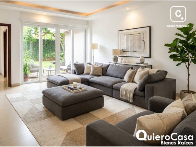 Casa en alquiler en Las Colinas, Managua – 4 hab, Ref QCCE0592
