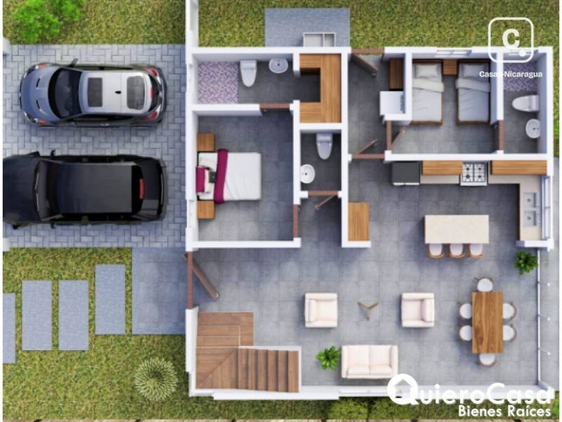 Casa en venta en Santo Domingo, Managua – 4 hab, 275 m²