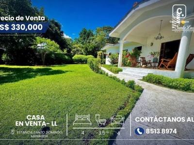 Casa en venta en Estancia de Santo Domingo, Managua – 4 hab, 400 m²