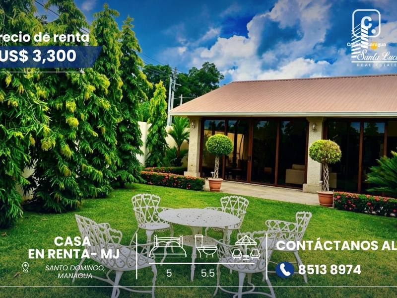 Casa en alquiler en Managua – 5 hab, 383 m²
