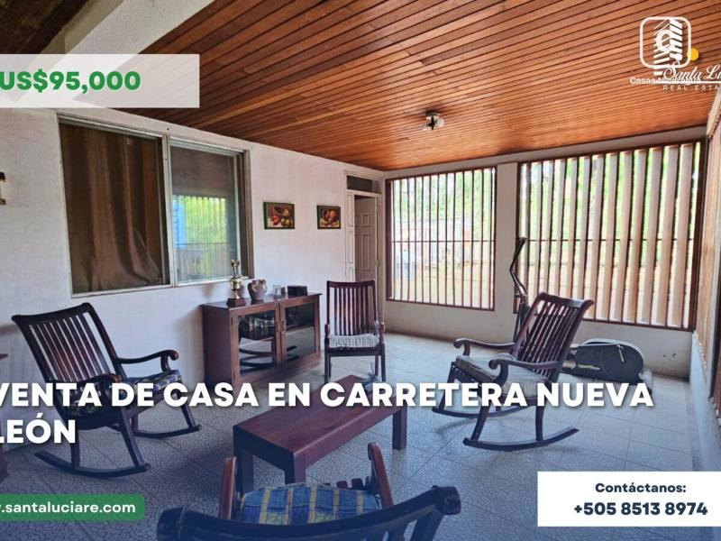 Casa en venta en Carretera Nueva León, Managua – 3 hab, 294 m²