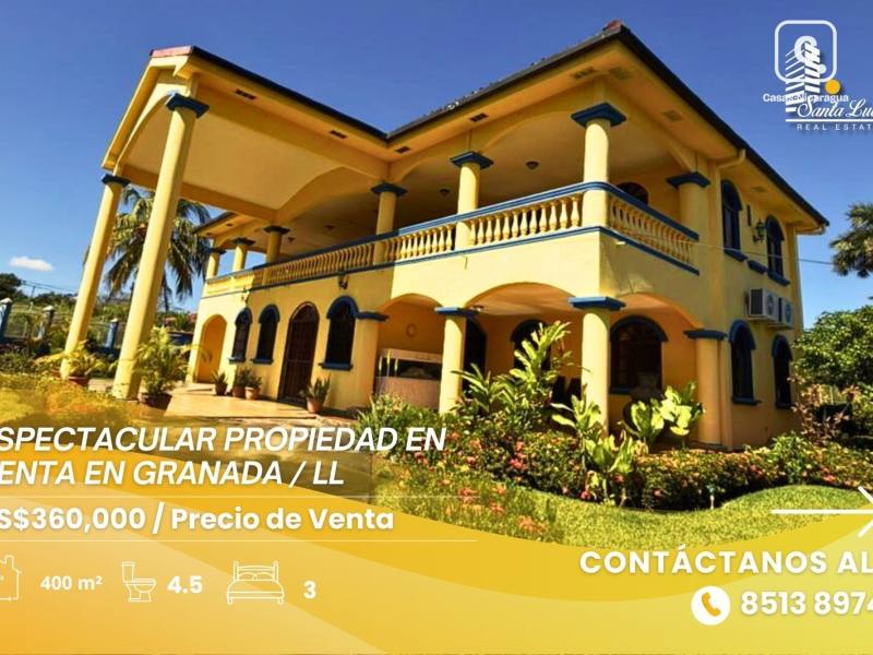 Casa en venta en Managua – 3 hab, 400 m²