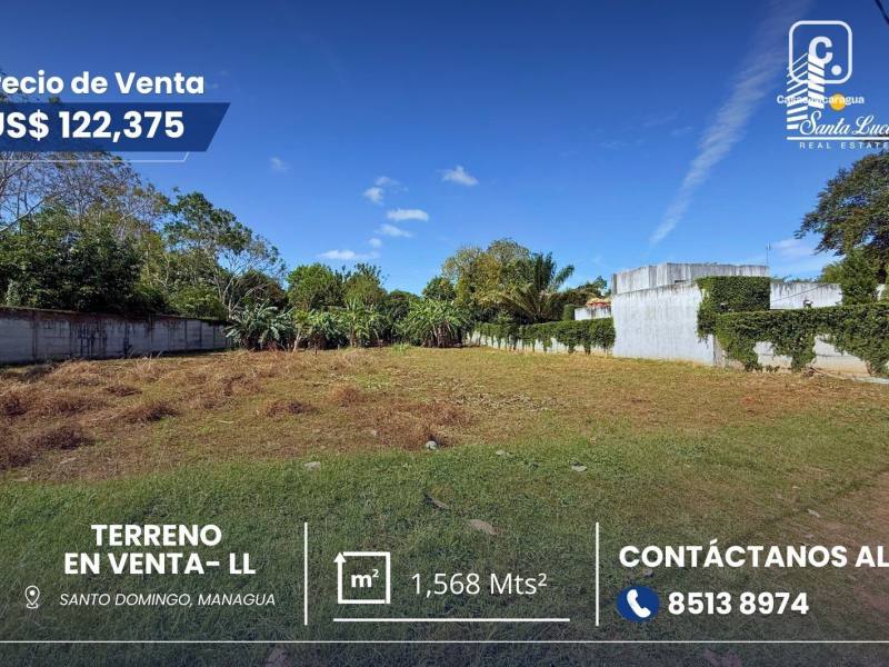 Terreno en venta en Santo Domingo, Managua – 2,225 varas²