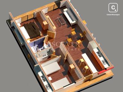 Apartamento en venta en Carretera Masaya, Managua – 2 hab, 70 m²
