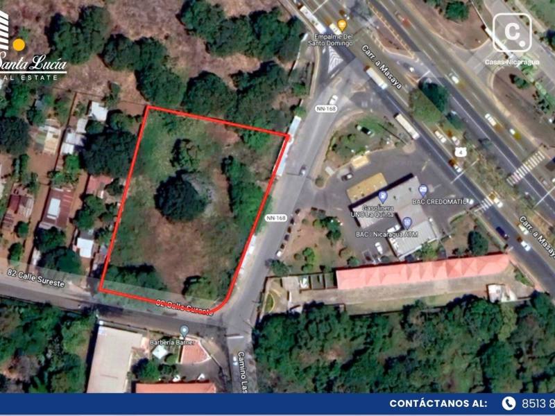 Terreno en venta en Carretera Masaya, Managua – 4,840 varas²