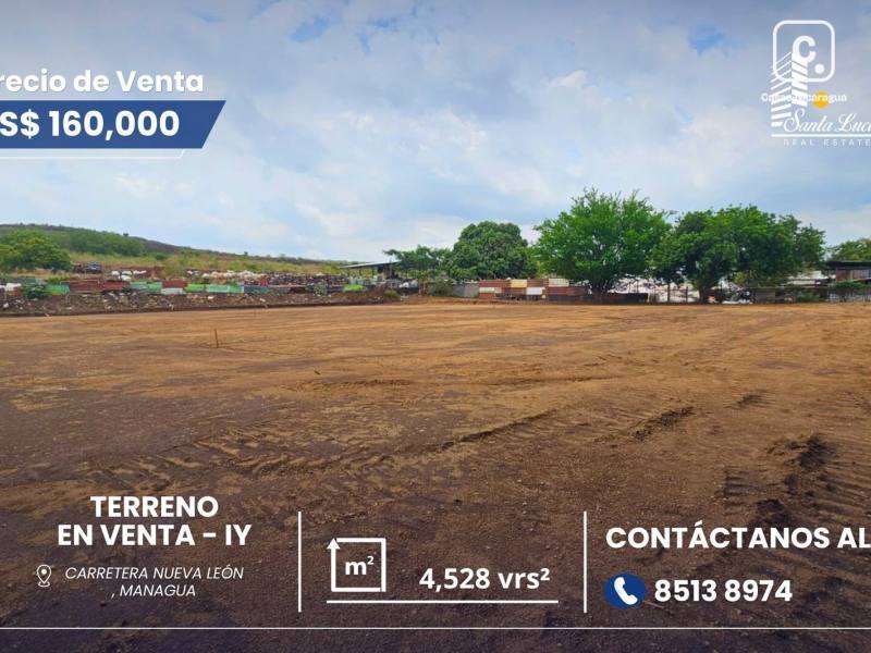 Casa en venta en Carretera Nueva León, Managua – 3,163 m²