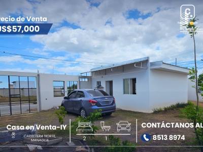 Casa en venta en Carretera Norte, Managua – 2 hab, 38 m²