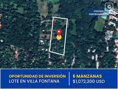 Terreno en venta en Villa Fontana, Managua – 60,000 varas²