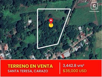 Terreno en venta en Santa Teresa, Carazo – 2,405 m²