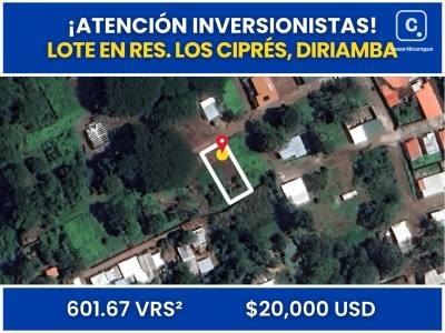 Terreno en venta en Diriamba, Carazo – 420 m²