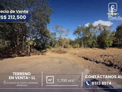Terreno en venta en Estancia de Santo Domingo, Managua – 1,700 varas², US$ 212,500